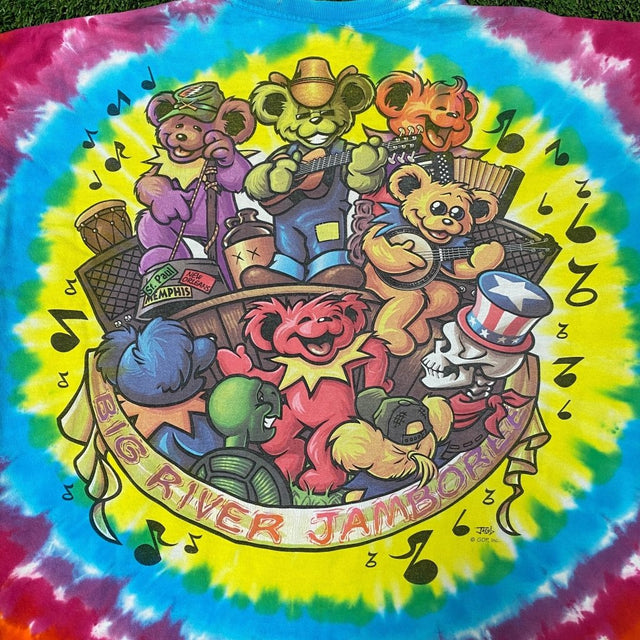 Grateful Dead Bear Jamboree Tie-Dye Long Sleeve Shirt