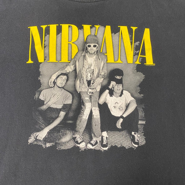 Vintage Nirvana Band T-Shirt, Black - Banana Stand